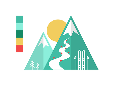 Mountain Logo adobeillustrator cartoon digitalart flatdesign icon illustration lineart logo vector vectordesign
