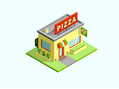Isometric Pizza Place