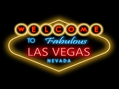 Las Vegas Sign icon illustration illustrator lasvegas logodesign neonsign typography vectorart