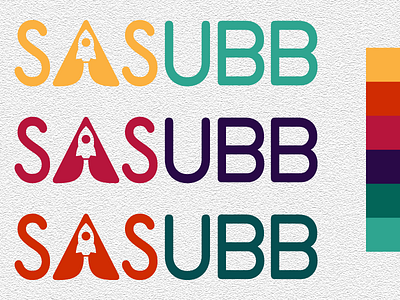Logo idea for SASUBB adobeillustrator brandidentity design flatdesign graphicdesign illustration logo rocket vector