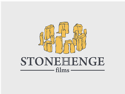 Stonehenge Films logo idea films flatdesign illustration lineart logo logotype stonehenge vectordesign