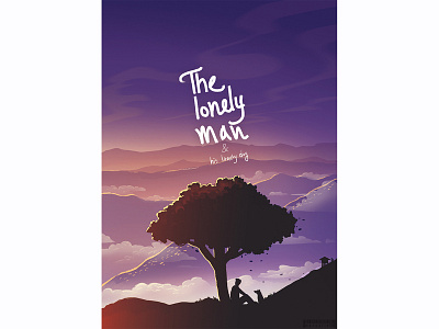 The lonely man illustration