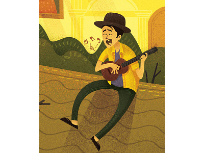 Guitarist illustration