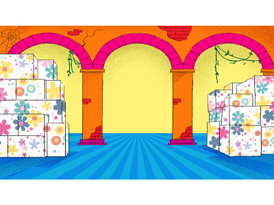 background illustration for Cineplex parcel color BG