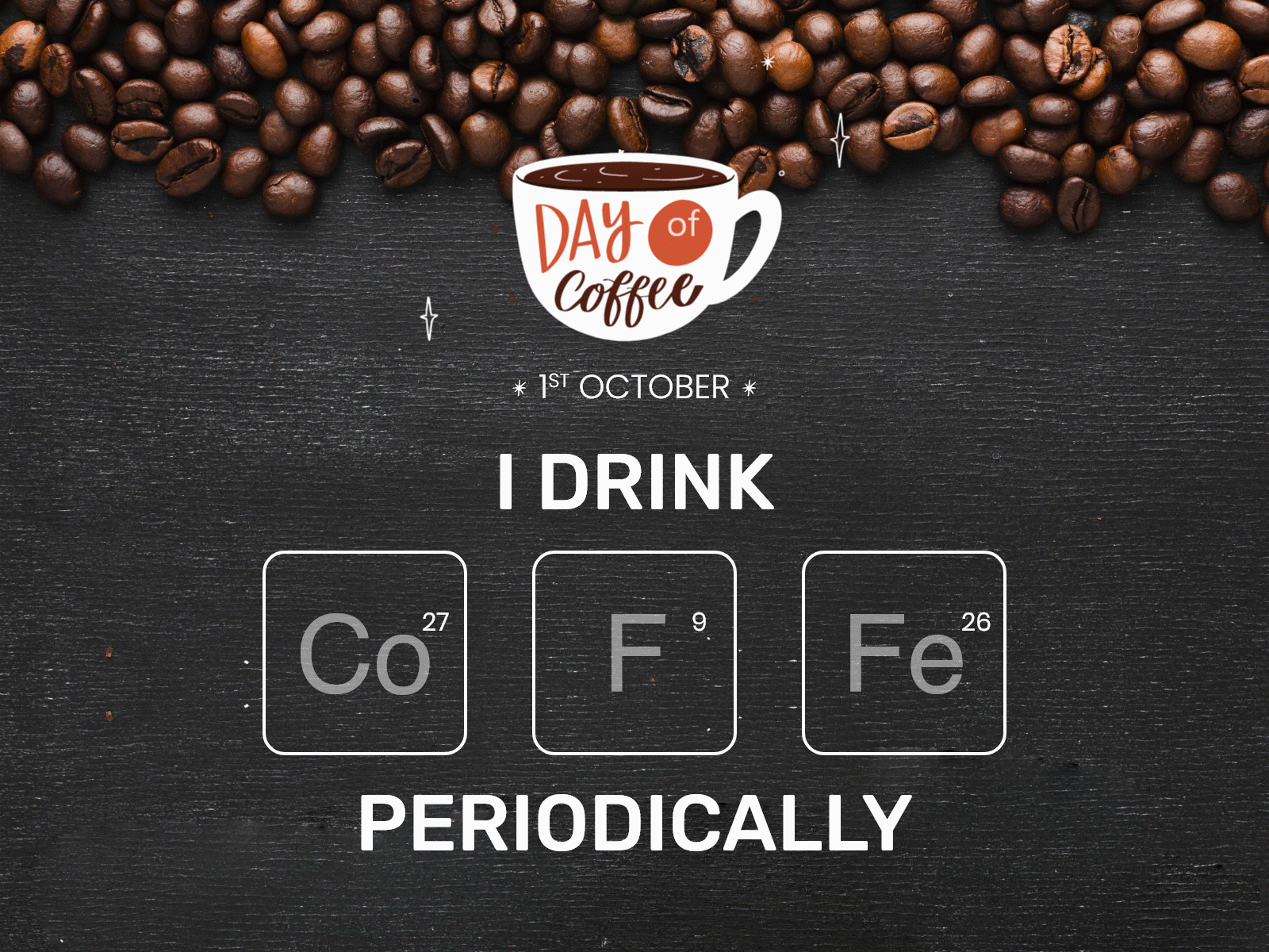 International Coffee Day design icon