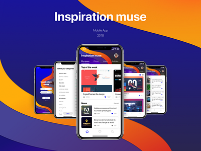 Presentation Inspiration Muse For Dribbble app arturvaleevart uidesign uiux ux ux design web вектор дизайн иллюстратор webdesign