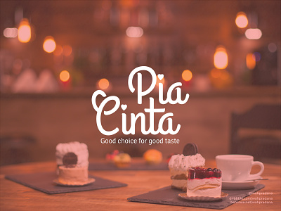 Pia Cinta Logo (Unofficial) branding cookies logo creative food brand food logo logo logodaily love love logo pia logo pink wordmark logo