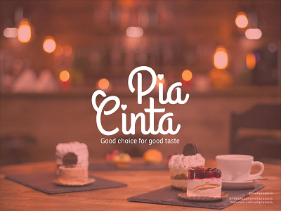 Pia Cinta Logo (Unofficial) branding cookies logo creative food brand food logo logo logodaily love love logo pia logo pink wordmark logo