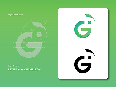 Logo Ghameleon | Logo Controction artwork badge branding chameleon creative deigner design graphc graphic deisgn green illustration lettermark logo logo design logodaily simple typogaphy ui ux vector