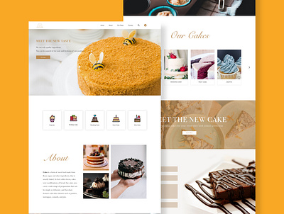 Cup Cake - Landing Page design ui web