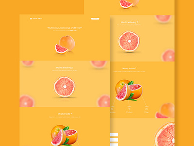 Grape Fruit - Web Page branding design desktop flatwebdesign landingpage landingpagedesign ui ux web webdesign