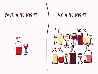 Wine Night drawing illustration wine winenight