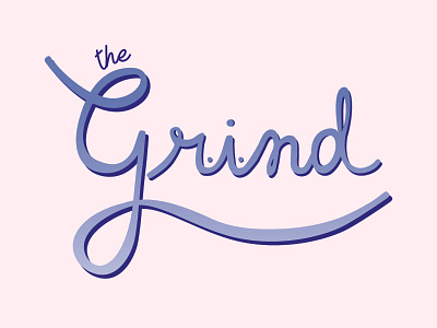The Grind 100dayproject boobs female girlpower grind handdrawn illustration monday pink thegrind typography
