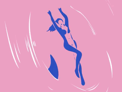 Sweet summertime... animation blue design illustration nude pink shark summertime swim women