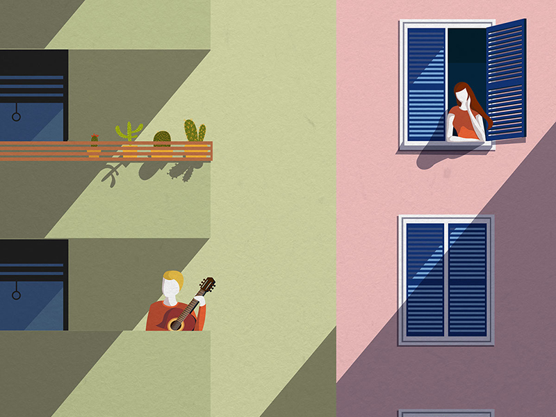 Peeking Sounds by Kelly Romanaldi on Dribbble