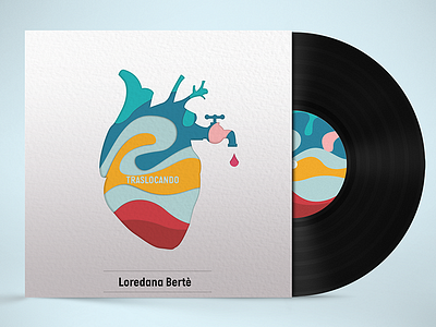 Traslocando album brand cd concept conceptual contest graphic design heart illustration love music vinyl