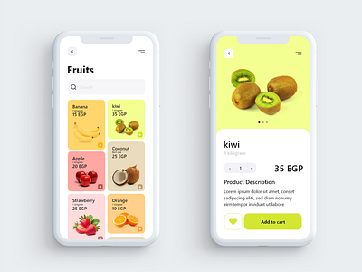 Greengrocer App | Fruits Screen