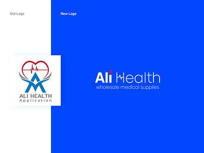 Ali Health Rebrand blue blue and red branding ecommerce heart logo logodesign medical medical app rebranding