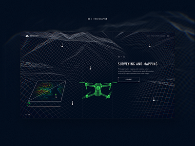 UAVs website concept #2 design drone map minimal website