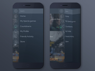 Xpecta App concept Folded Menu app app design clean design designer interface iphone mobile design modern ui ux web designer