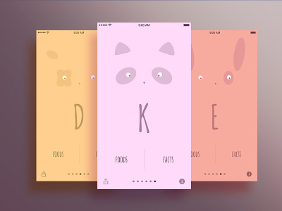 Cuddly Vitamins iphone app app character creative cute design dog iphone6 mobile simple ui ux vitamines