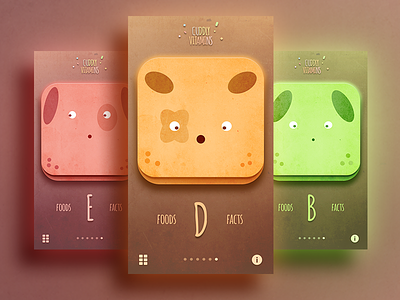 Cuddly Vitamins App in development!! animals appstore characters creative cute design iphone mobile mobile app texture ui vitamins