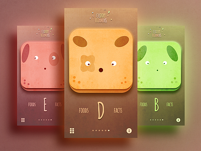 Cuddly Vitamins App in development!! animals appstore characters creative cute design iphone mobile mobile app texture ui vitamins