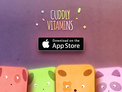 Download Cuddly Vitamins App animation appstore cute dog download educational health app ipad iphone kids vitamin
