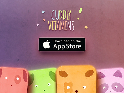 Download Cuddly Vitamins App animation appstore cute dog download educational health app ipad iphone kids vitamin