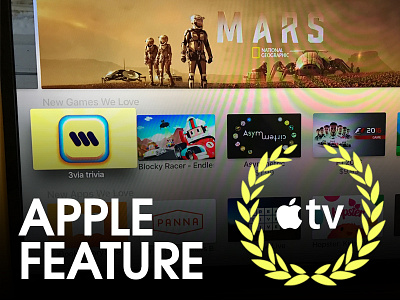 3via Apple TV App got Featured app store apple feature apple tv designer featured by apple game ios iphone photography trivia