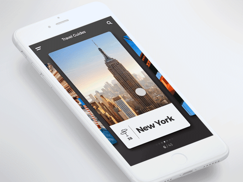 Travel Guide app animation