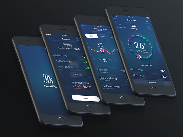 Smart Home Thermostat Mobile App ui/ux by Igor Jimi Ivankovic on Dribbble