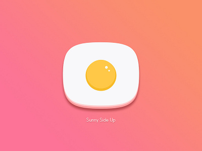 Sunny Side Up icon app design egg farm fun garden icon illustration kitchen love simple summer