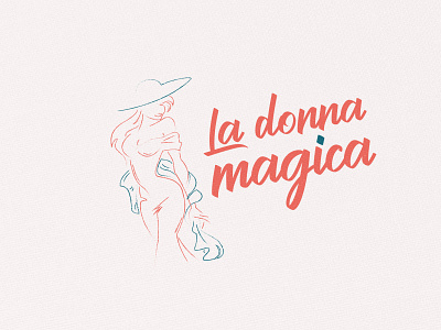 La Donna Magica Spa & Store logo branding design drawing flat icon illustration logo