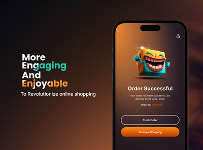 Success screen for E-commerce& online Shopping App 3d app design e commerce graphic design illustration order shopping success summary ui ux