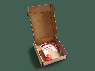 Pizzazombie Leave-Behind Open branding cardboard design leavebehind packaging pizza pizza box