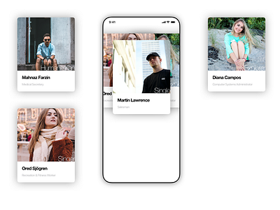 Daily UI 006 - People Cards 006 dailyui mobile ui