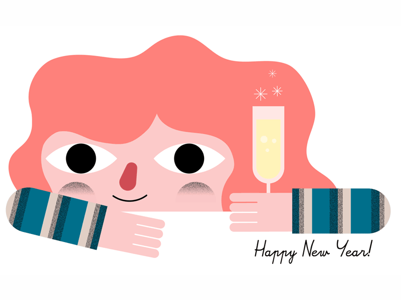 Happy New Year! animation celebration gif holidays illustration nye party vector