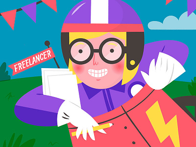 Cannonball cannon carnival challenge character circus dare freelancer illustration portrait self