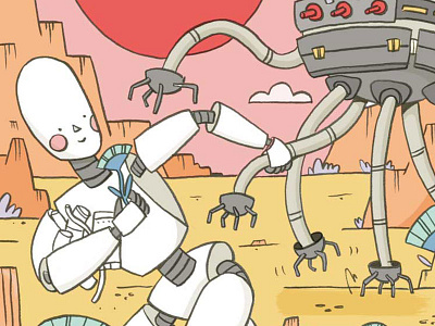 NKI 2 comic drawing future illustration mars narrative planet robot scifi space