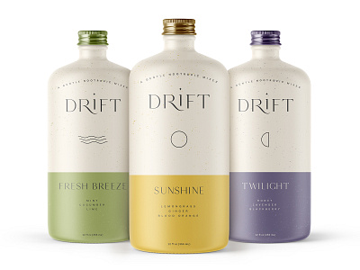 Drift Packaging branding branding design design drink graphic design identity logo minimal packaging packaging design typography
