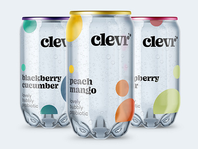 Clevr Packaging drink packaging packaging design soda typography