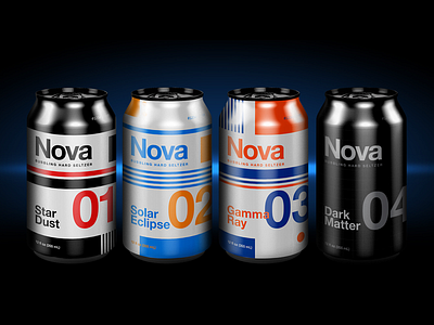 Nova | Hard Seltzer art branding graphic design identity packaging