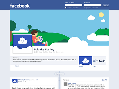 Floating Islands Facebook Cover cloud cover facebook floating hosting illustration island