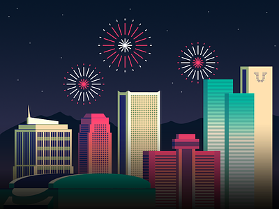 Happy 4th of July! 4th arizona city day firework fourth hosting independence july phoenix skyline