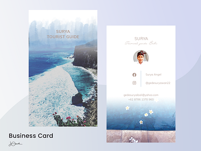 BusinessCard Surya adobeillustator bali business card businesscard businesscarddesign graphicdesign illustrator indonesia tourguide visualdesign visualdesigner