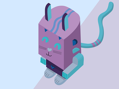 Robotcat GARdeningFIELD 3d adobeillustrator cat graphic illustration illustrator robot sketch