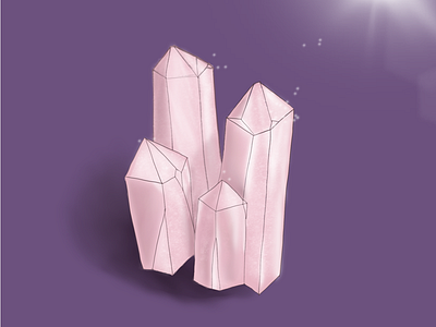 Crystals crystals illustration procreate rosequartz