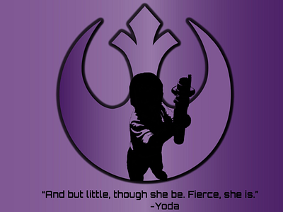 My little rogue jedi purple star wars vector