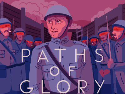 Paths of Glory army criterion film illustration kirk douglas trenches vector